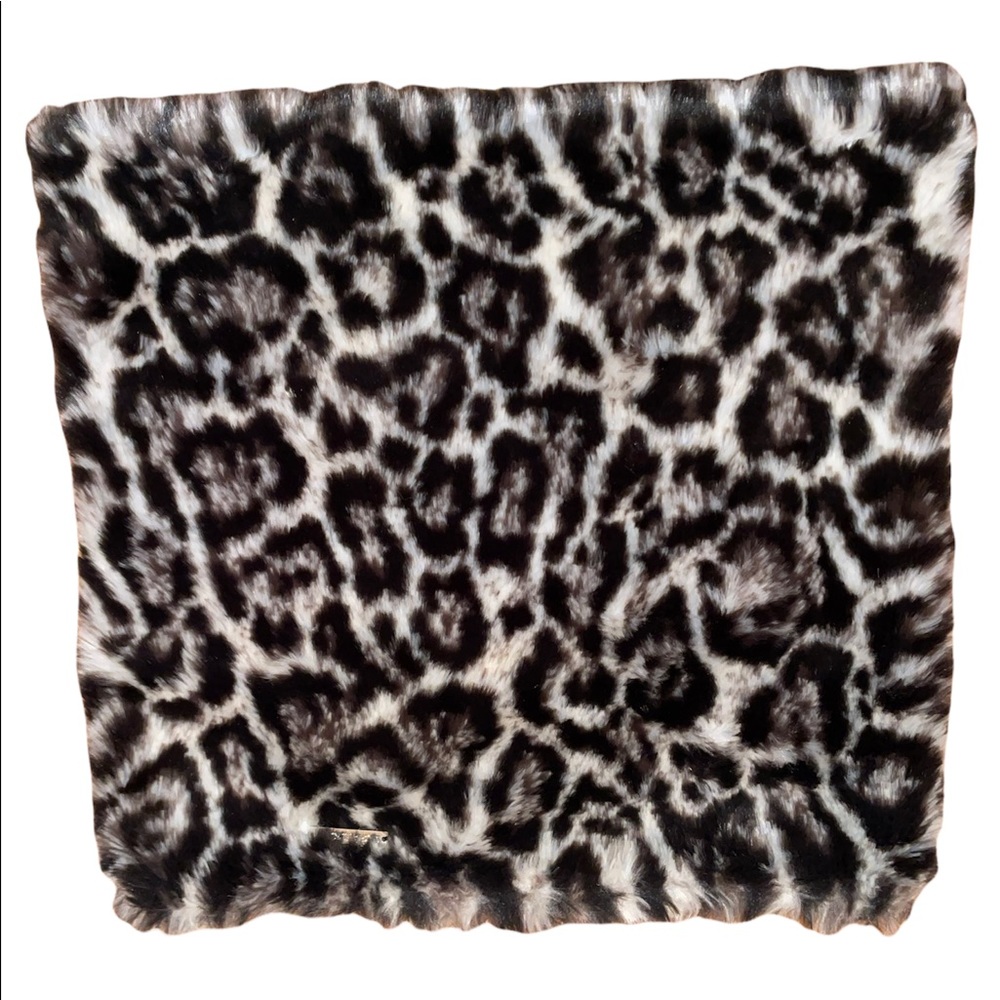 Michael Kors faux fur and knit scarf
